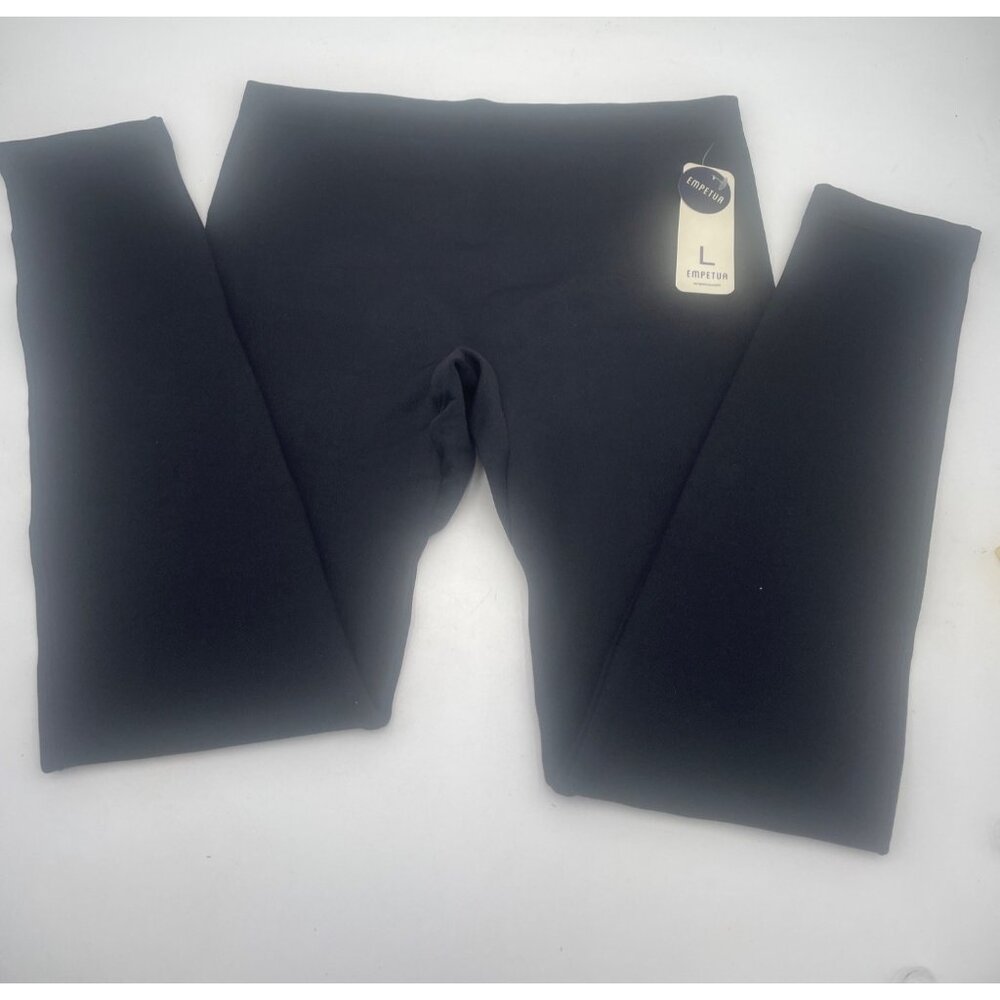 Empetua Seamless Comfort Mid-Waist Shaping Leggings L Black Stretchy Nylon/Spand